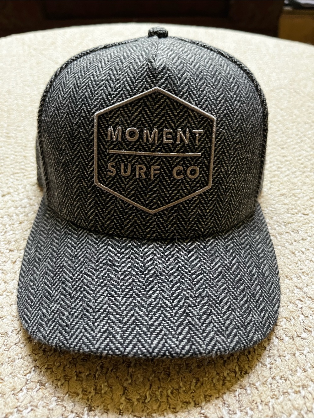Moment Surf Co. Wool Herringbone Snapback Hat